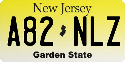 NJ license plate A82NLZ