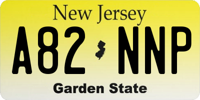 NJ license plate A82NNP