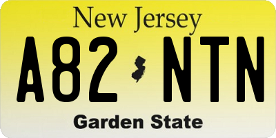 NJ license plate A82NTN