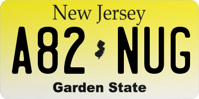 NJ license plate A82NUG
