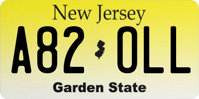 NJ license plate A82OLL