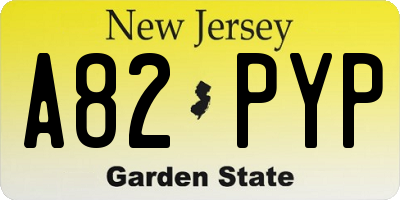 NJ license plate A82PYP