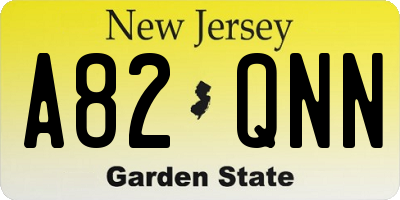 NJ license plate A82QNN