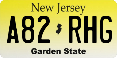 NJ license plate A82RHG