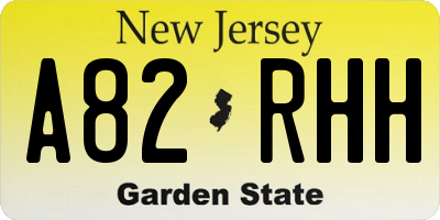 NJ license plate A82RHH