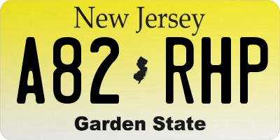 NJ license plate A82RHP