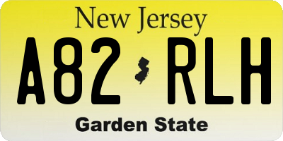 NJ license plate A82RLH