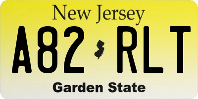 NJ license plate A82RLT