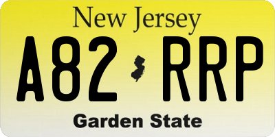 NJ license plate A82RRP