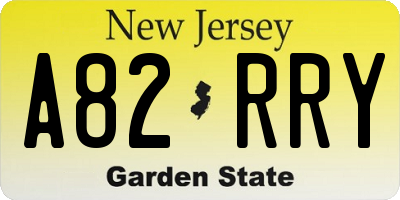 NJ license plate A82RRY