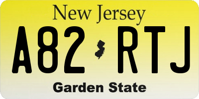 NJ license plate A82RTJ
