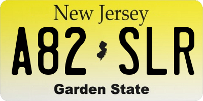 NJ license plate A82SLR