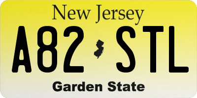 NJ license plate A82STL