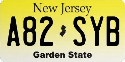 NJ license plate A82SYB