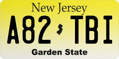 NJ license plate A82TBI