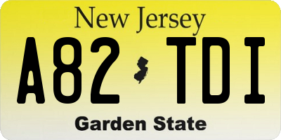 NJ license plate A82TDI