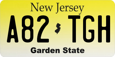 NJ license plate A82TGH