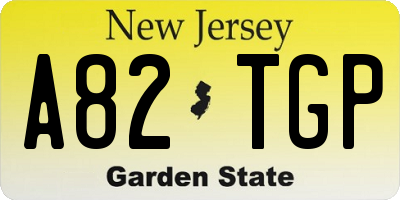 NJ license plate A82TGP