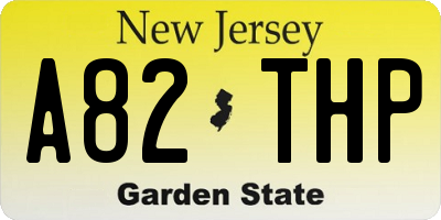 NJ license plate A82THP