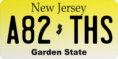 NJ license plate A82THS