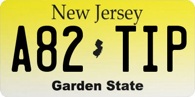 NJ license plate A82TIP