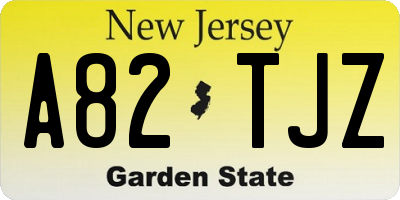 NJ license plate A82TJZ