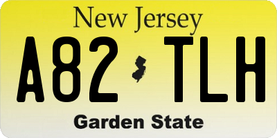 NJ license plate A82TLH