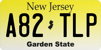 NJ license plate A82TLP
