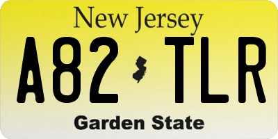 NJ license plate A82TLR