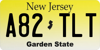 NJ license plate A82TLT