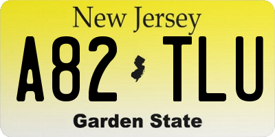 NJ license plate A82TLU