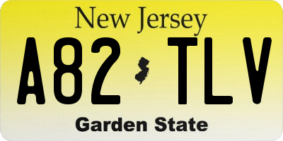 NJ license plate A82TLV