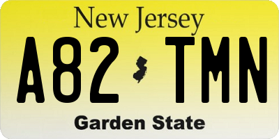 NJ license plate A82TMN