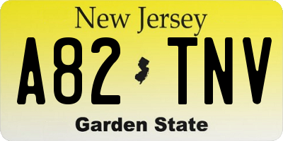 NJ license plate A82TNV