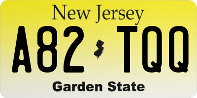 NJ license plate A82TQQ