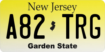 NJ license plate A82TRG