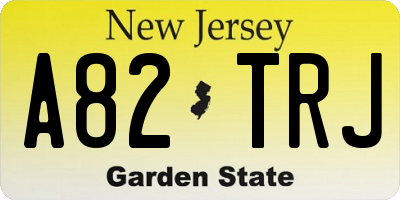 NJ license plate A82TRJ