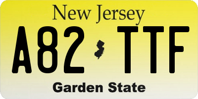 NJ license plate A82TTF