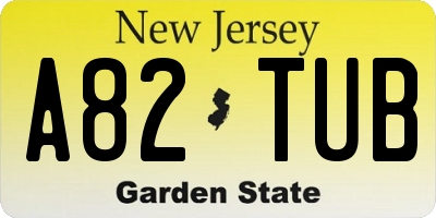 NJ license plate A82TUB