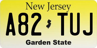 NJ license plate A82TUJ