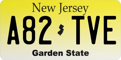 NJ license plate A82TVE