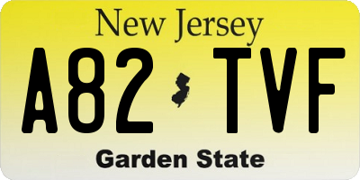 NJ license plate A82TVF