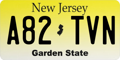 NJ license plate A82TVN