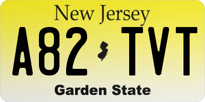 NJ license plate A82TVT