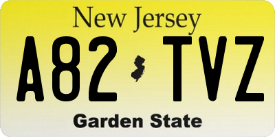NJ license plate A82TVZ