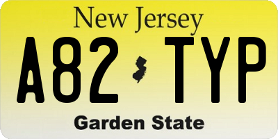 NJ license plate A82TYP