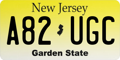 NJ license plate A82UGC