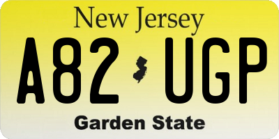 NJ license plate A82UGP