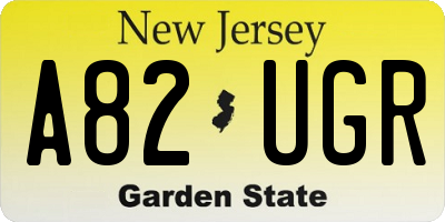 NJ license plate A82UGR