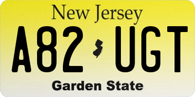 NJ license plate A82UGT